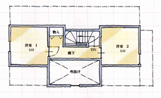 コンパクト 2階建て住宅 2F