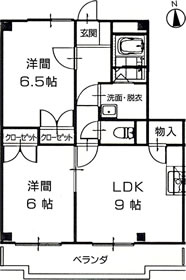 米沢市 グランソレイユ 302号室 間取り