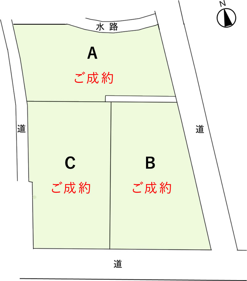 分譲地 米沢市中田町 区画図