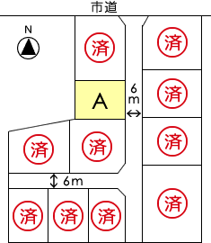 宅地・売土地・分譲地 米沢市舘山5丁目 区画図