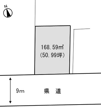 分譲地 米沢市大町1丁目 区画図