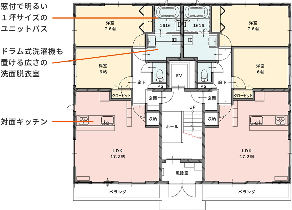 シャルマン米沢駅東 平面図